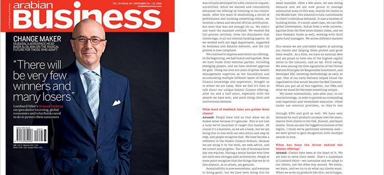 Swiss role: Arnaud Leclercq shares his private banking priorities (Arabian Business)